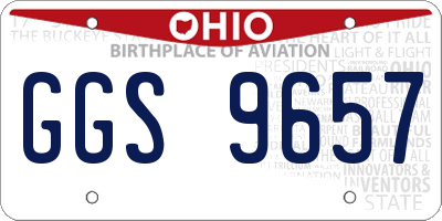 OH license plate GGS9657