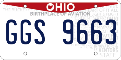 OH license plate GGS9663