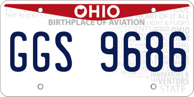 OH license plate GGS9686