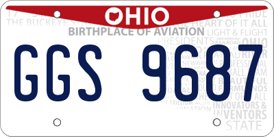 OH license plate GGS9687
