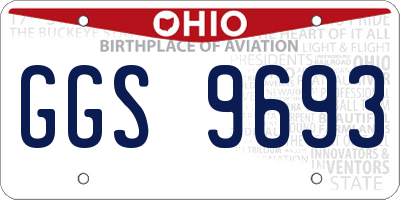 OH license plate GGS9693