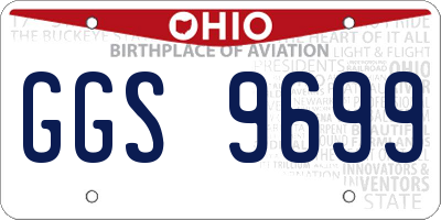 OH license plate GGS9699