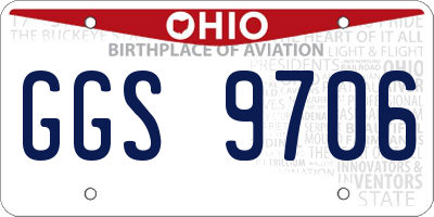OH license plate GGS9706