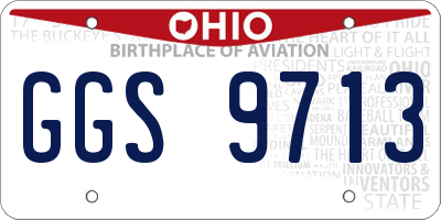 OH license plate GGS9713