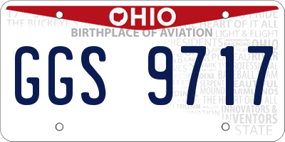 OH license plate GGS9717