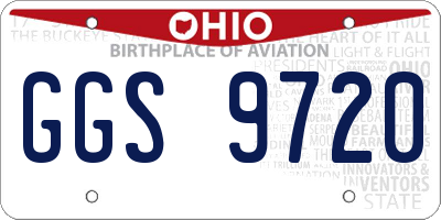 OH license plate GGS9720