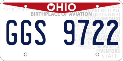 OH license plate GGS9722