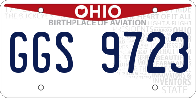 OH license plate GGS9723