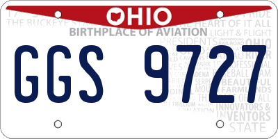 OH license plate GGS9727
