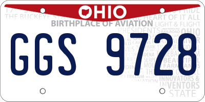 OH license plate GGS9728