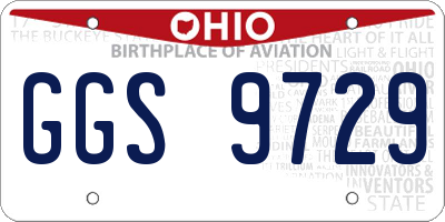 OH license plate GGS9729
