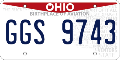 OH license plate GGS9743