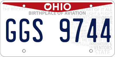 OH license plate GGS9744
