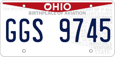 OH license plate GGS9745