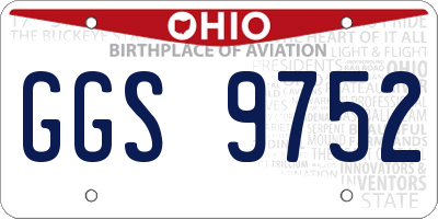 OH license plate GGS9752