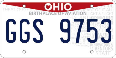 OH license plate GGS9753