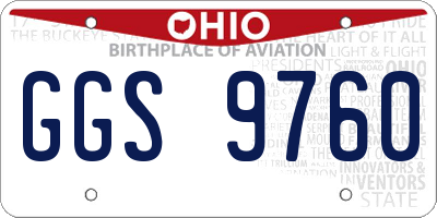 OH license plate GGS9760