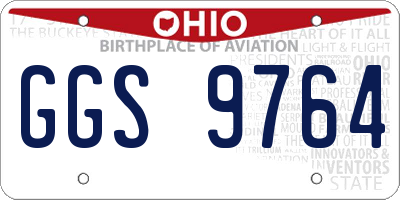 OH license plate GGS9764