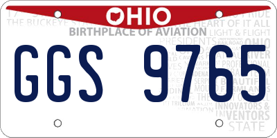OH license plate GGS9765