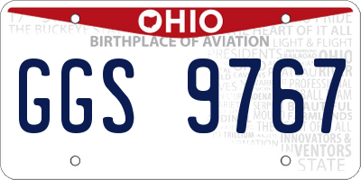 OH license plate GGS9767