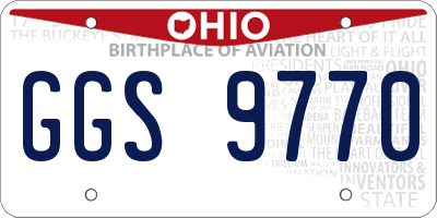 OH license plate GGS9770