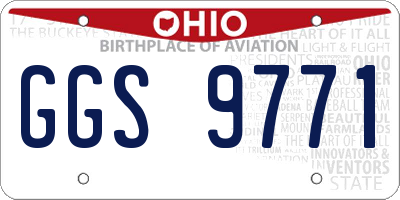 OH license plate GGS9771