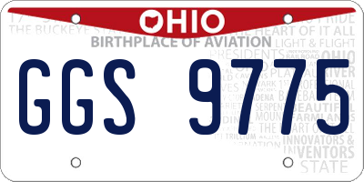 OH license plate GGS9775