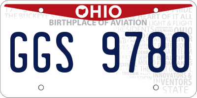 OH license plate GGS9780