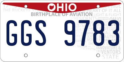 OH license plate GGS9783