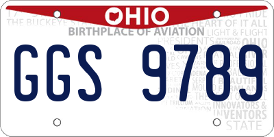 OH license plate GGS9789