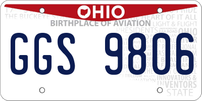 OH license plate GGS9806