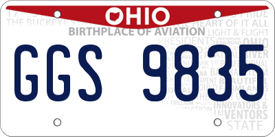 OH license plate GGS9835