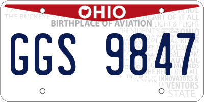 OH license plate GGS9847