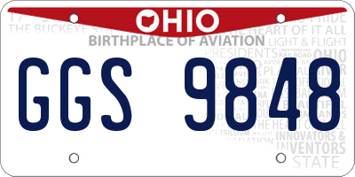 OH license plate GGS9848