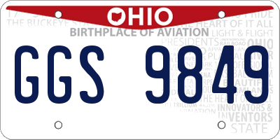 OH license plate GGS9849