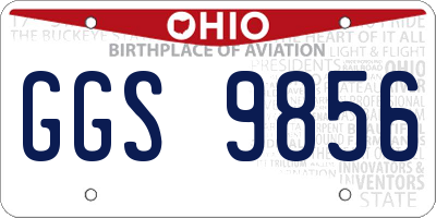 OH license plate GGS9856