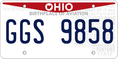 OH license plate GGS9858