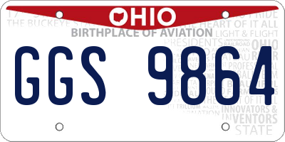 OH license plate GGS9864