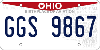 OH license plate GGS9867
