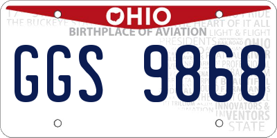 OH license plate GGS9868