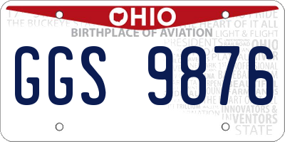 OH license plate GGS9876