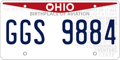 OH license plate GGS9884