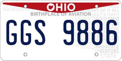 OH license plate GGS9886