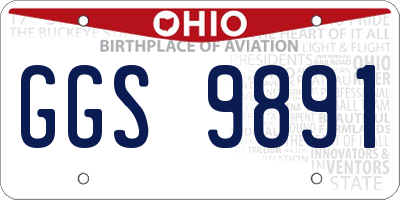 OH license plate GGS9891