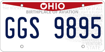 OH license plate GGS9895