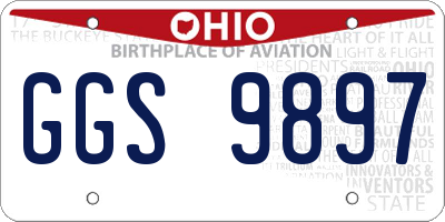 OH license plate GGS9897