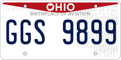 OH license plate GGS9899