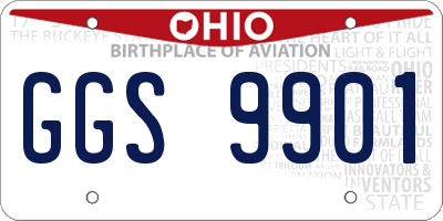 OH license plate GGS9901