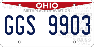 OH license plate GGS9903