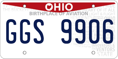 OH license plate GGS9906